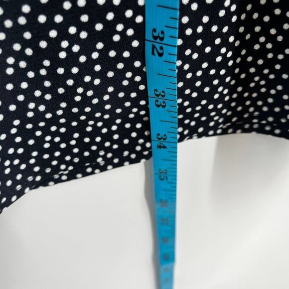 Halogen Black and White Polka Dot Sleeveless Tank Swing A-Line Dress NWT Size S - Picture 3 of 6